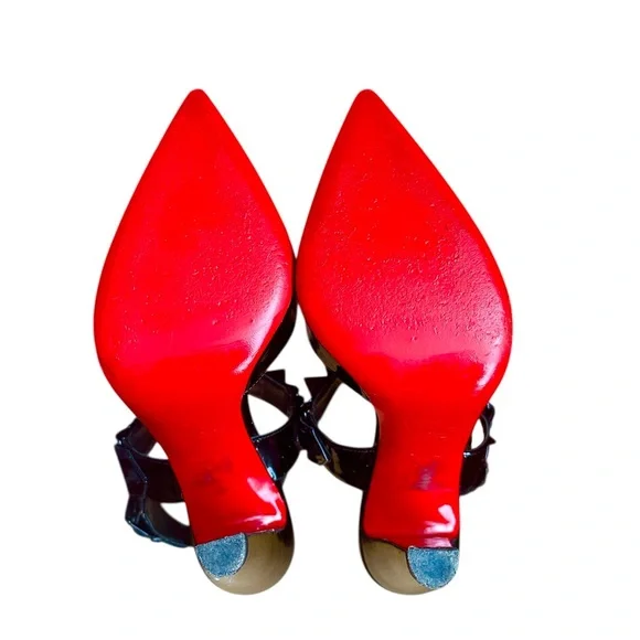 Christian Louboutin Ziggoo 100mm patent spike pointed toe heels RETAIL 1,300 - Picture 7 of 8